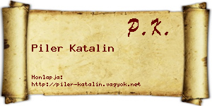 Piler Katalin névjegykártya